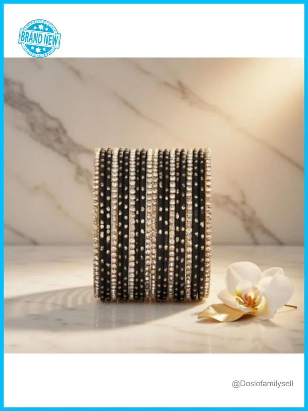 Rhinestone Crystal Bangle Set 20 Piece CZ Plain Metal Bracelet Jewelry